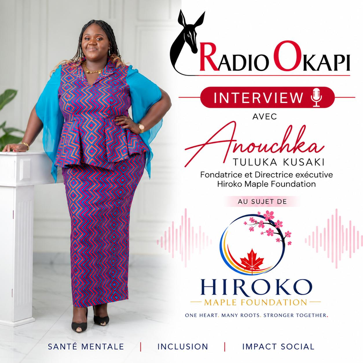 Radio Okapi interview with Anouchka Tuluka Kusaki, founder and executive director of Hiroko Maple Foundation